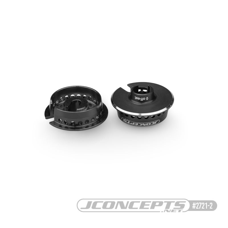 JConcepts Fin 13mm Spring Cup 0mm Off-Set Fits T/A Spring -Black