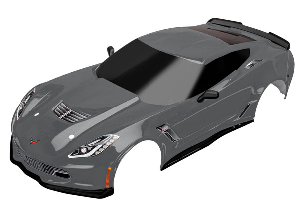 Traxxas Chevrolet Corvette ZO6 body, graphite (painted, decals a