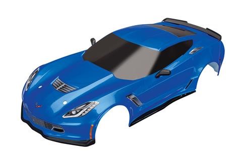 Traxxas Chevrolet Corvette ZO6 body, blue (painted, decals appli